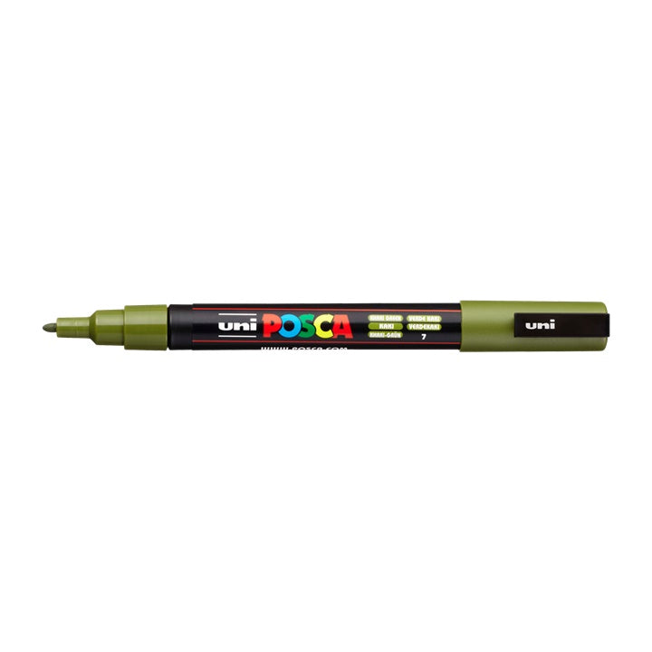 Marker UNI POSCA PC-3M 0.9 - 1.3 MM – khaki zöld (7)