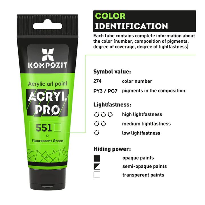 ACRYL PRO ART Composite fluoreszkáló akrilfesték 75 ml