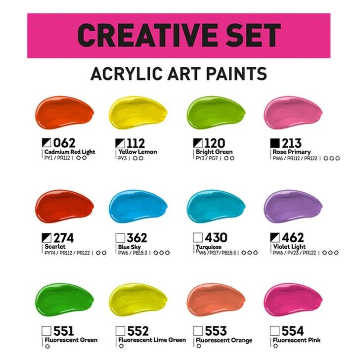 ACRYL PRO CREATIVE akril festékkészlet (2)