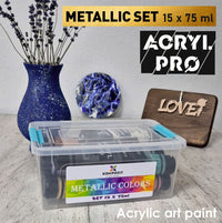 ACRYL PRO Kompozit 15x75 ml fémes akrilfesték készlet (2)