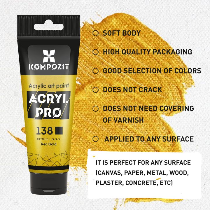 ACRYL PRO Kompozit 15x75 ml fémes akrilfesték készlet (5)
