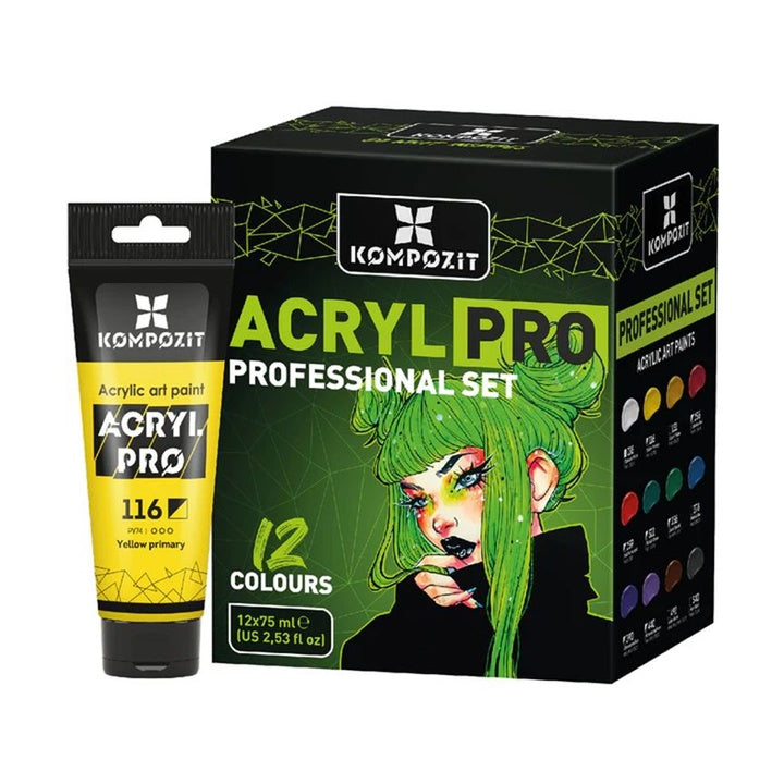 ACRYL PRO PROFESSIONAL akrilfesték készlet 12x75 ml (1)