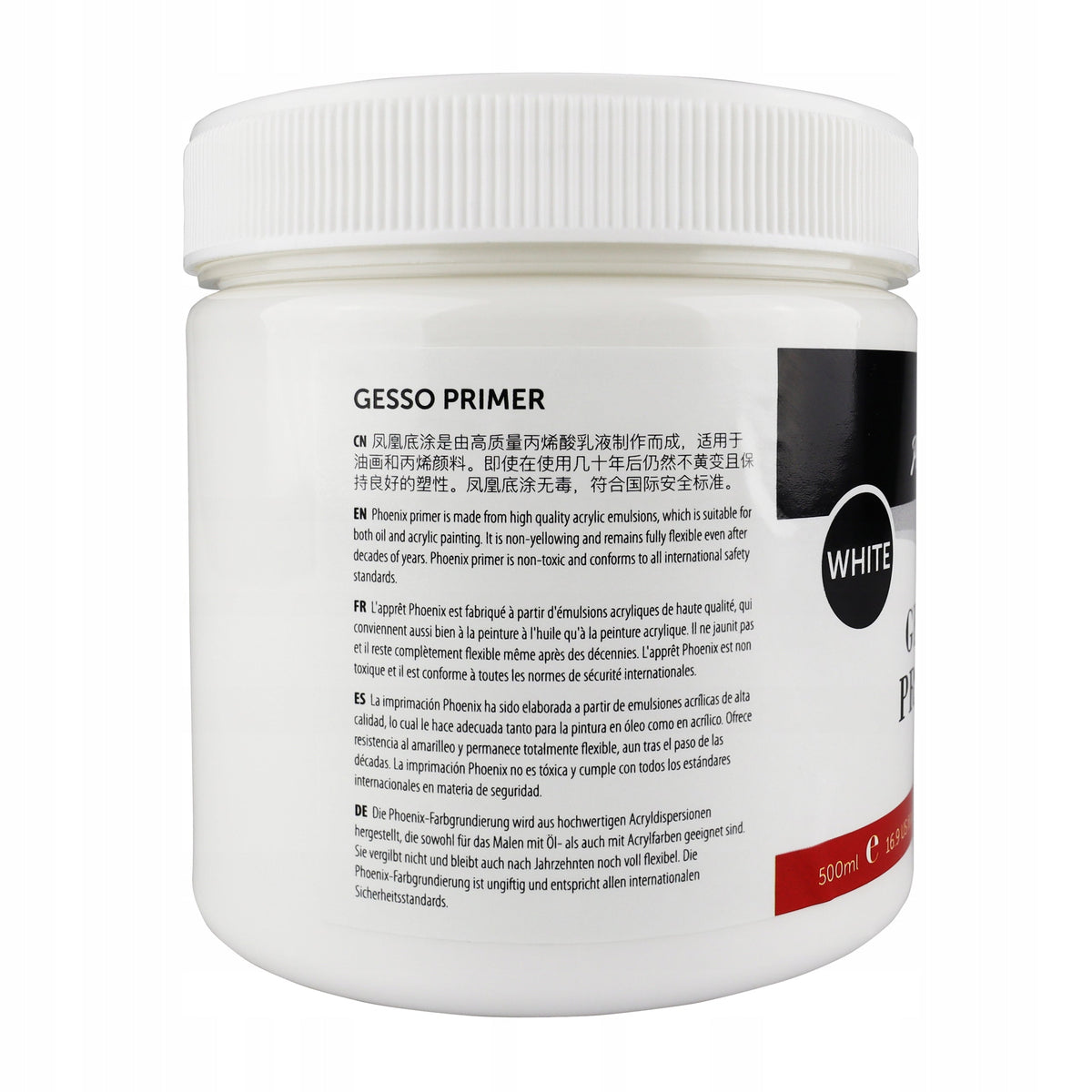 Akril gesso alapozó Phoenix – fehér, 500 ml