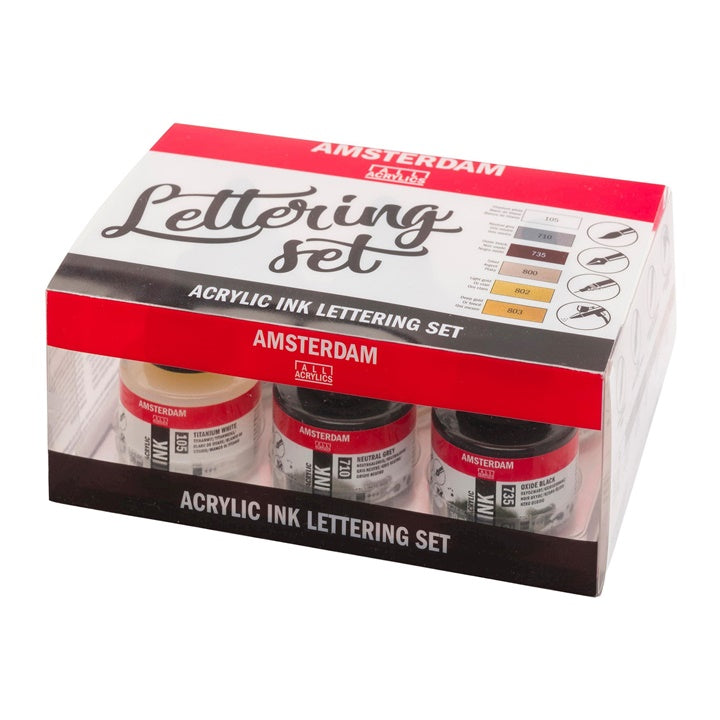 Akril tinta Amsterdam - Lettering set / 6 x 30ml