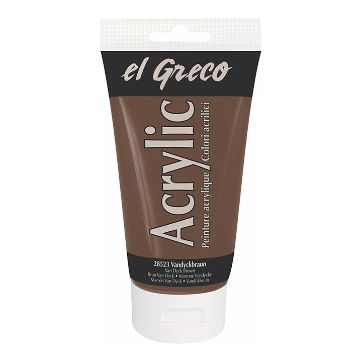 Akrilfesték El Greco 150 ml - Vandyke barna
