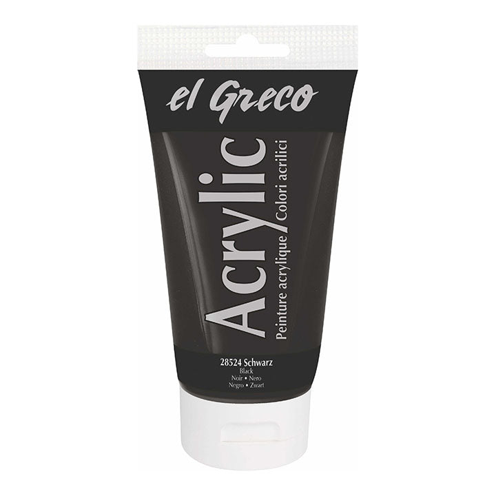 Akrilfesték El Greco 150 ml - Fekete