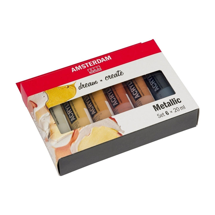 Akrilfesték készlet AMSTERDAM dream and create Metallic 6 x 20 ml