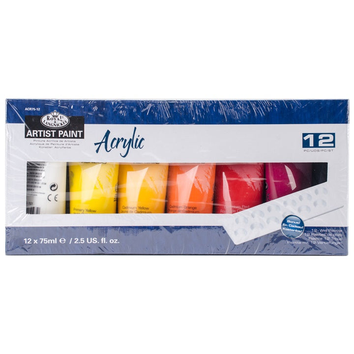 Akrilfesték készlet ARTIST Paint 12 x 75 ml