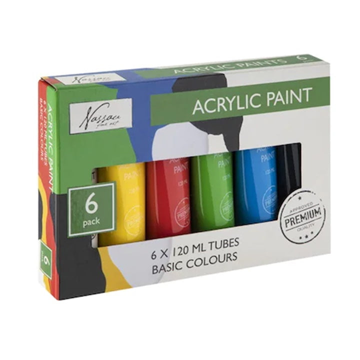 Akrilfesték készlet Nassau 6x120ml BASIC COLOURS
