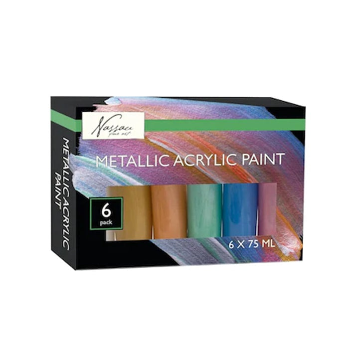 Akrilfesték készlet Nassau 6x75ml METALLIC