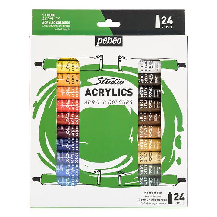 Akrilfesték készlet Studio Pebeo 24 x 12 ml