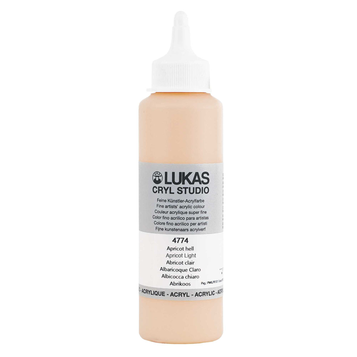 Akrilfesték LUKAS Cryl Studio 250 ml | különböző színek – Világos sárgabarack