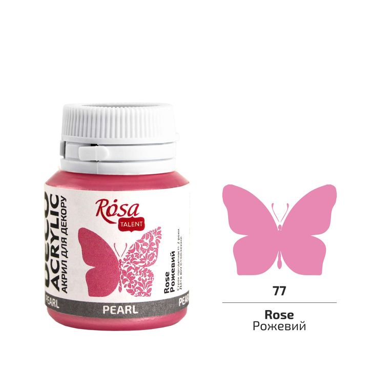 ROSA TALENT Pearl akril dekorációs festék 20 ml – 77 Rózsaszín