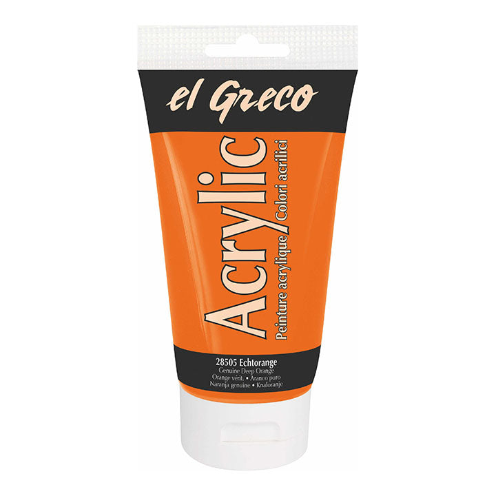 Akrilfesték El Greco 150 ml – Genuine Deep Orange