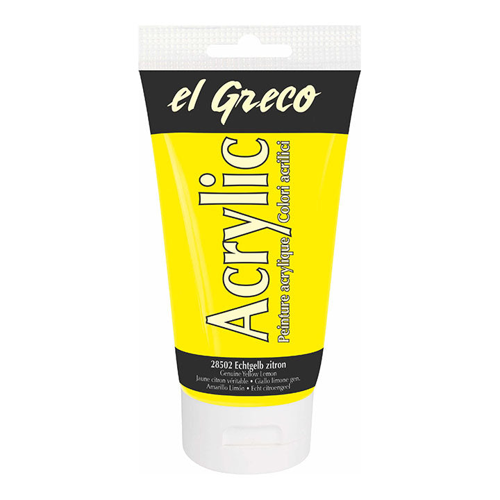 Akrilfesték El Greco 150 ml – Genuine Yellow Citron