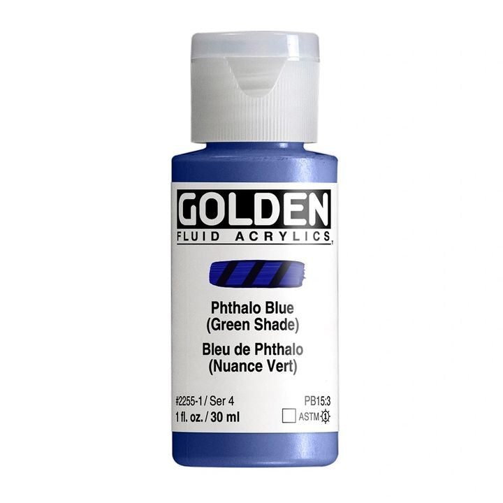 GOLDEN folyékony akrilfesték 118 ml – 2255 ftalókék (zöld árnyalat)