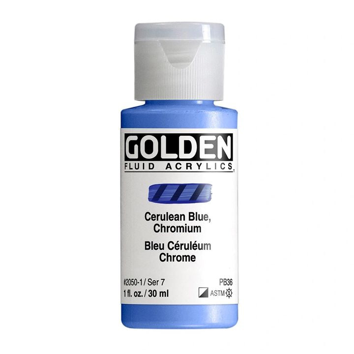 GOLDEN folyékony akrilfesték 30 ml – 2050 cerulean krómkék