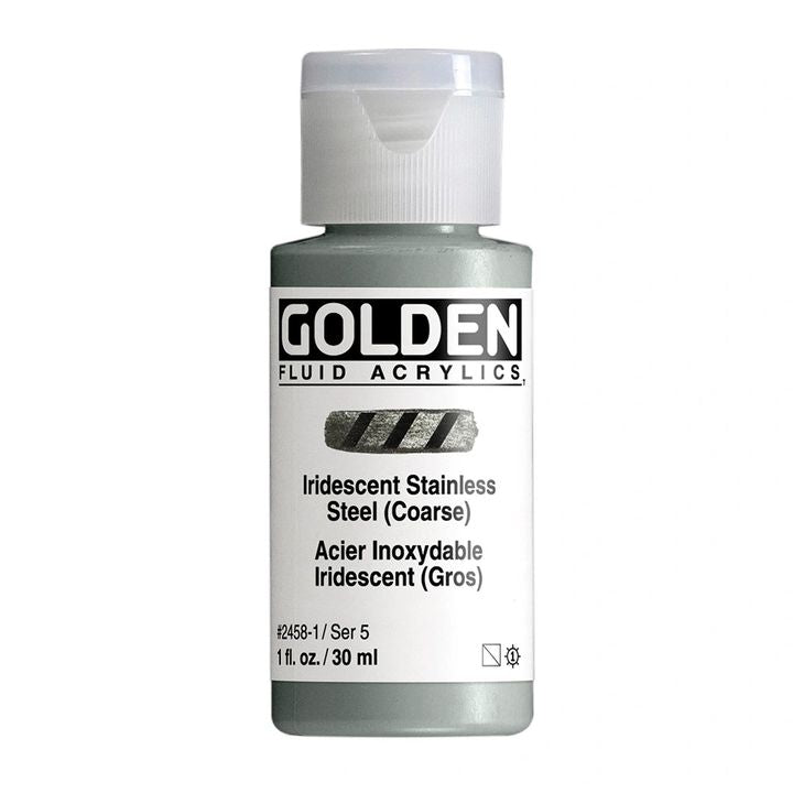 GOLDEN Fluid Irizáló akrilfesték 30 ml – 2458 acél