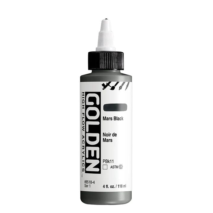 GOLDEN High Flow akril festék 118 ml – 8518 Mars fekete