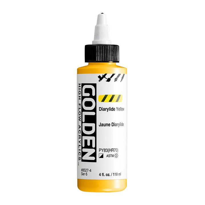 GOLDEN High Flow akril festék 118 ml – 8527 Diarilid sárga