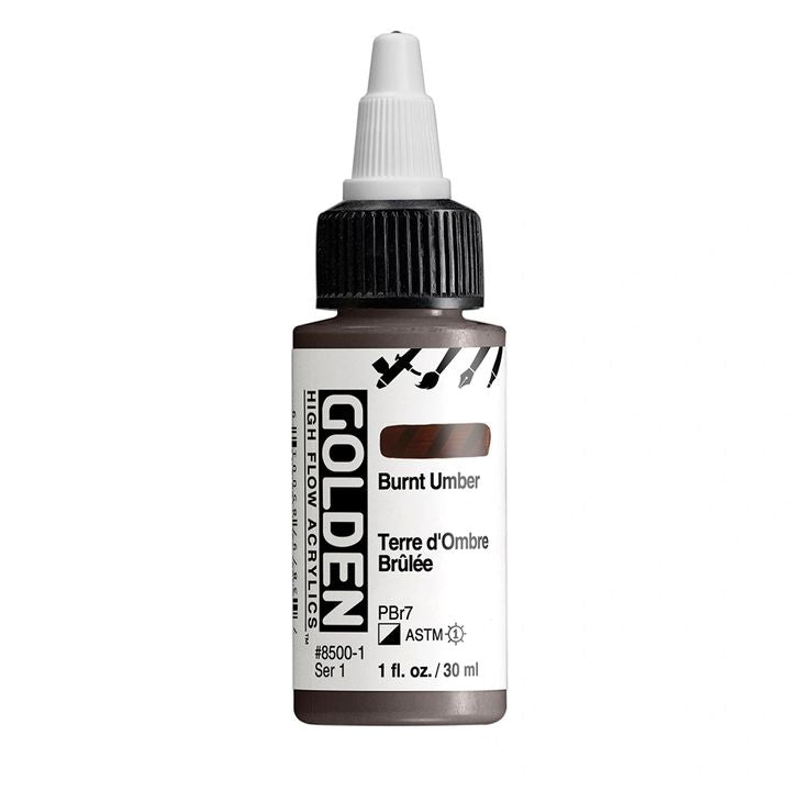 GOLDEN High Flow akril festék 30 ml – 8500 Égett Umbra