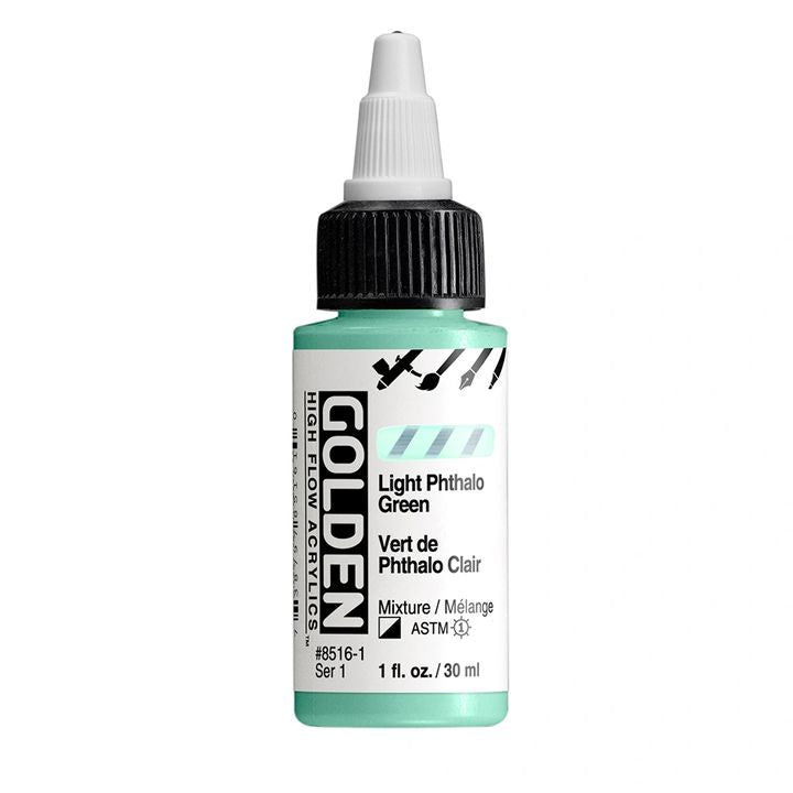 GOLDEN High Flow akril festék 30 ml – 8516 Világos ftalocianin zöld