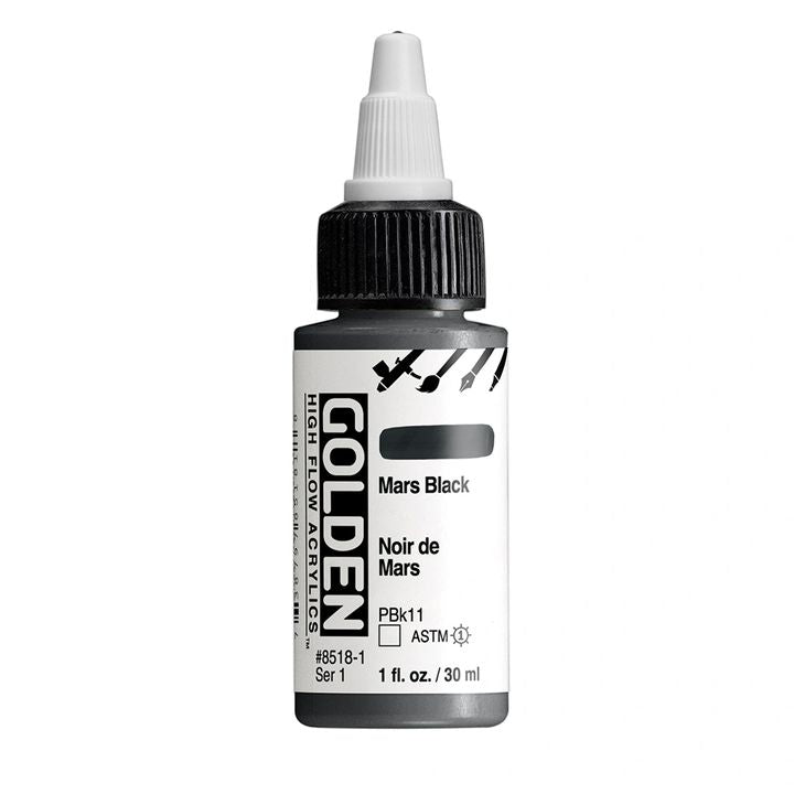GOLDEN High Flow akril festék 30 ml – 8518 Mars fekete