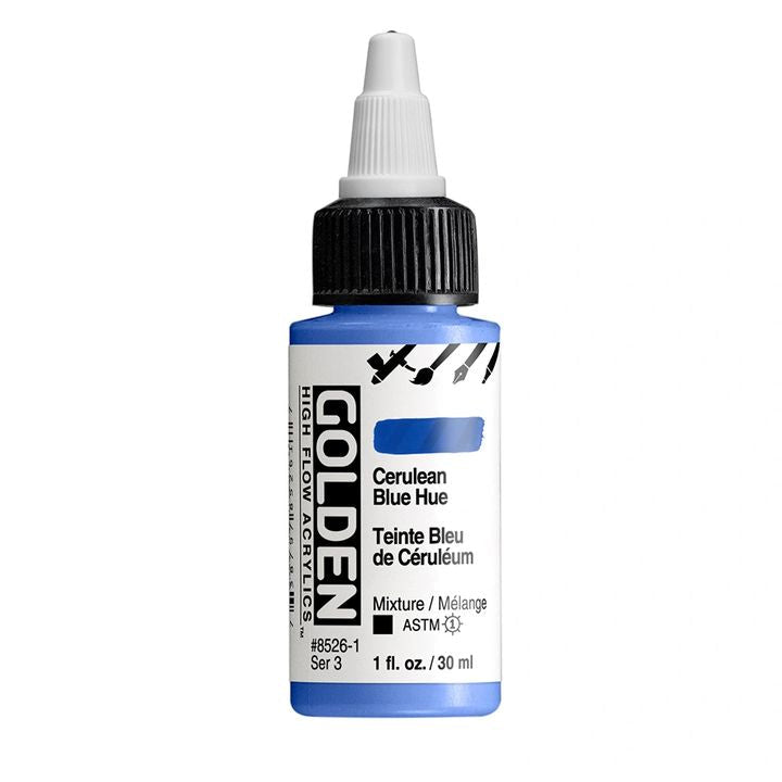 GOLDEN High Flow akril festék 30 ml – 8526 Cerulean kék árnyalat