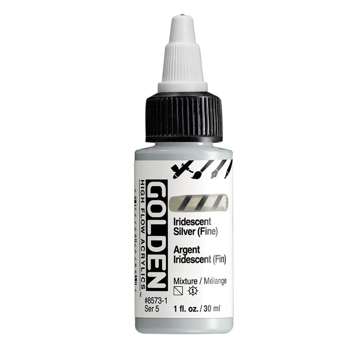 GOLDEN High Flow irizáló akrilfesték 30 ml – 8573 Ezüst finom