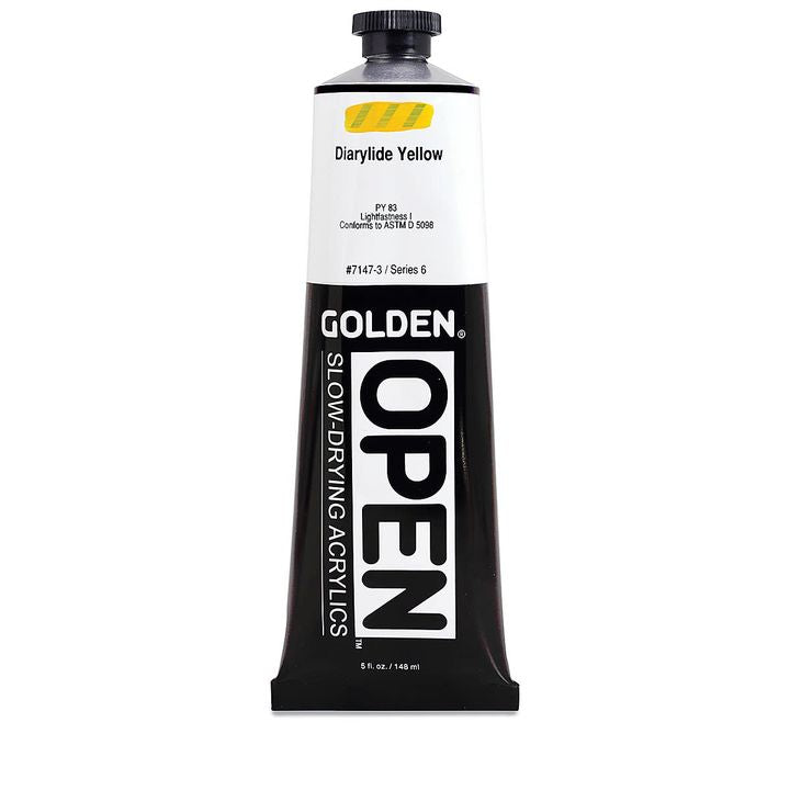 GOLDEN OPEN lassan száradó akrilfesték 148 ml – 7147 Diarilid sárga