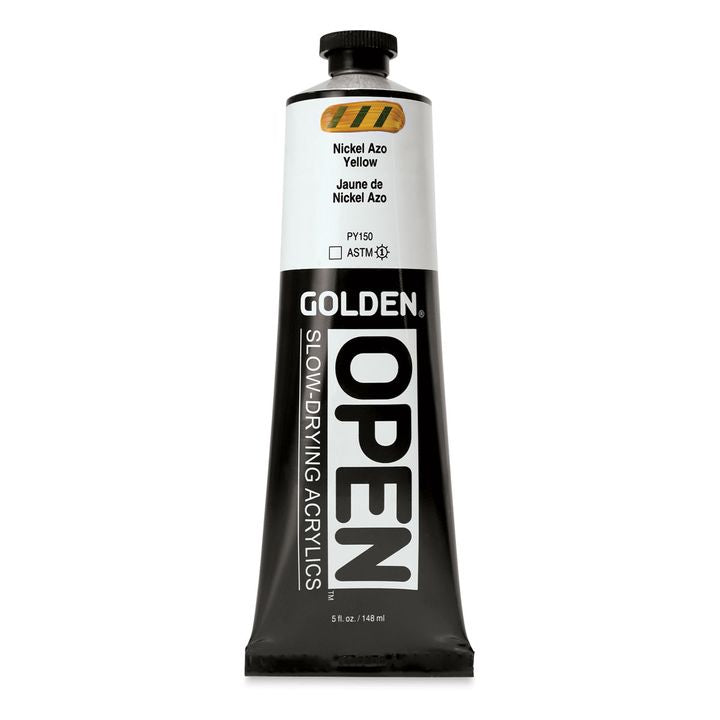 GOLDEN OPEN lassan száradó akrilfesték 148 ml – 7225 nikkel azósárga