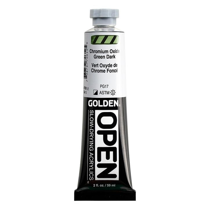 GOLDEN OPEN lassan száradó akrilfesték 59 ml – 7061 Króm-oxid zöld sötét