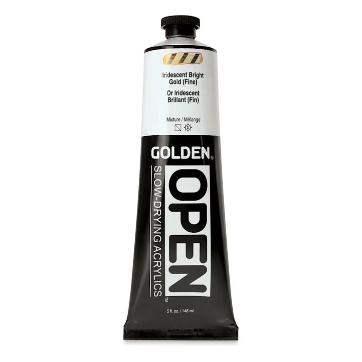 GOLDEN OPEN lassan száradó irizáló akril festék 148 ml – 7480 Élénk Arany Finom
