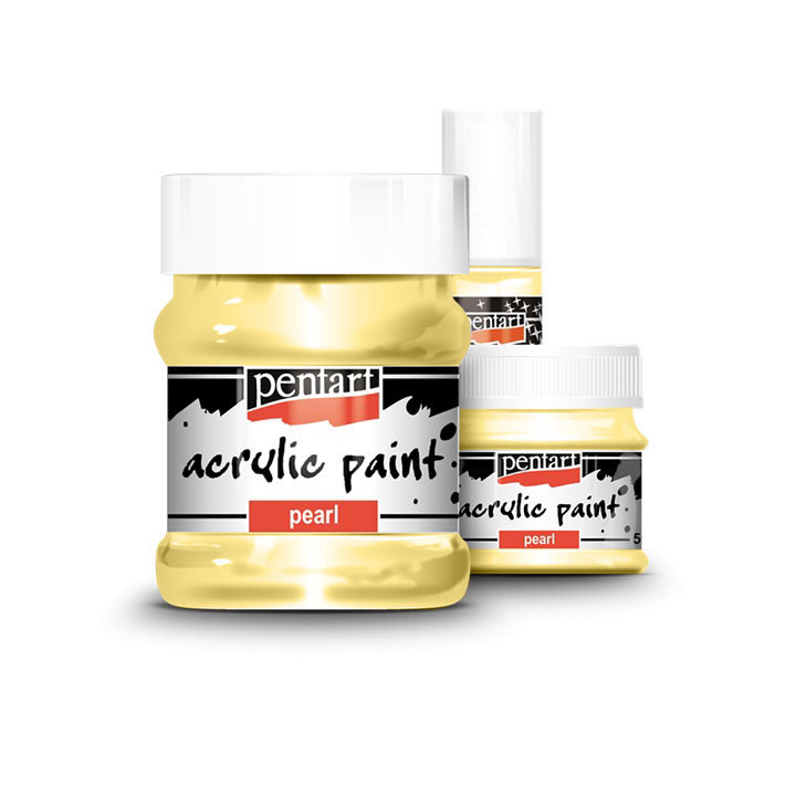 Akrilfesték - gyöngyház 20ml – yellow