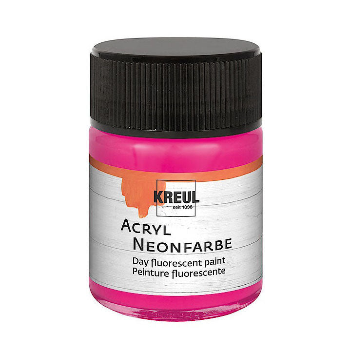 Akrilfestékek KREUL FLUORESCENT 50 ml – Neon Pink