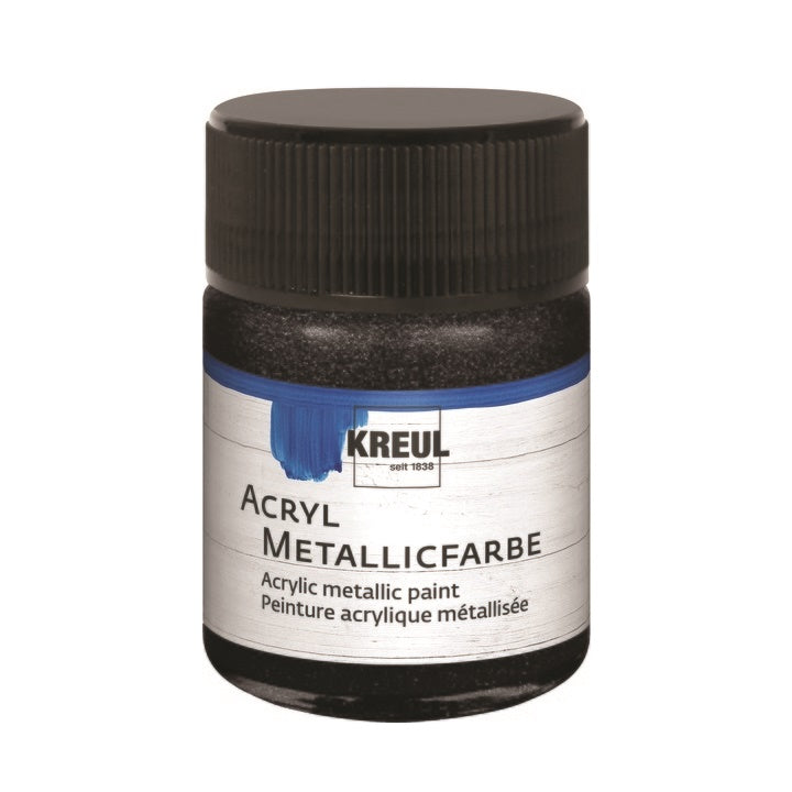KREUL METALLIC akrilfestékek 50 ml – fekete