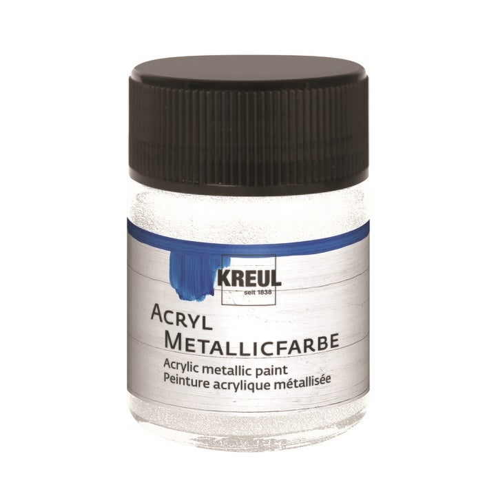 KREUL METALLIC akrilfestékek 50 ml – gyöngyház fehér