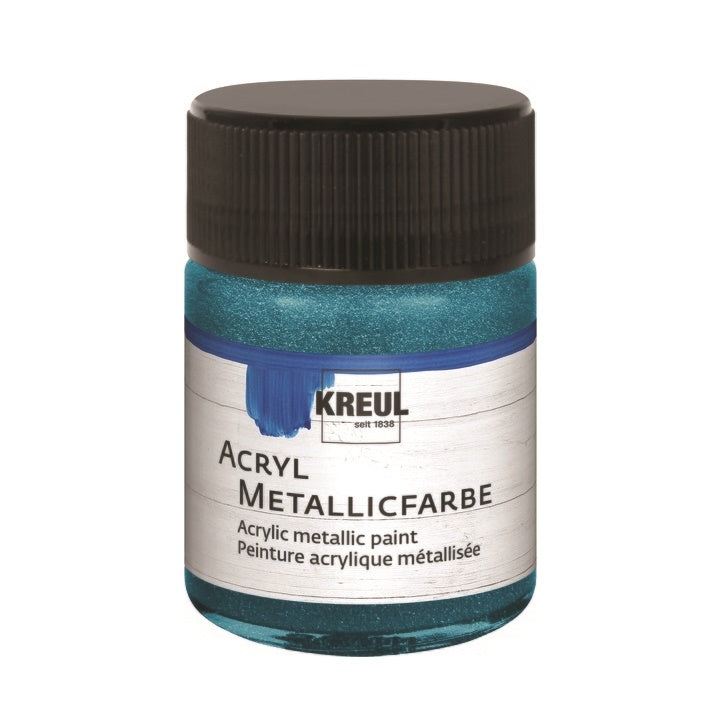 KREUL METALLIC akrilfestékek 50 ml – petróleumkék