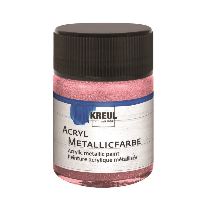 KREUL METALLIC akrilfestékek 50 ml – rózsaszín