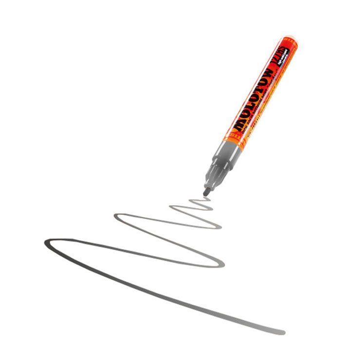 Akril filctoll MOLOTOW ONE4ALL 2mm – Metallic Silver