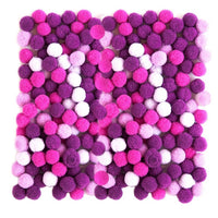 Akril Pom Poms, 1 cm - 120 db – Violet