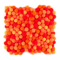 Akril Pom Poms, 1 cm - 120 db – narancs