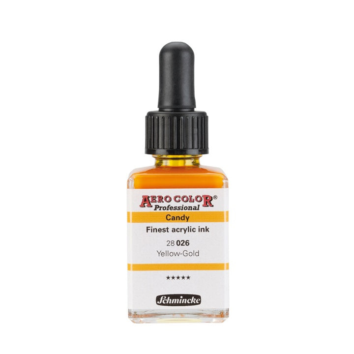 Schmincke AERO COLOR Professional Candy akril tinta 28 ml – 026 aranysárga