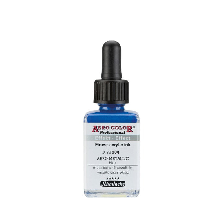 Schmincke AERO COLOR Professional Effect akril tinta 28 ml – 904 AERO METALLIC kék