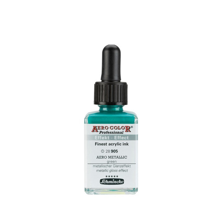 Schmincke AERO COLOR Professional Effect akril tinta 28 ml – 905 AERO METALLIC zöld