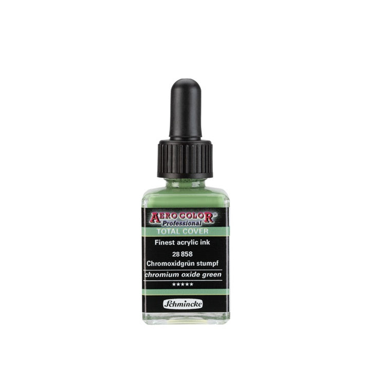 Schmincke AERO COLOR Professional Total Cover akril tinta 28 ml – 858 króm-oxid zöld