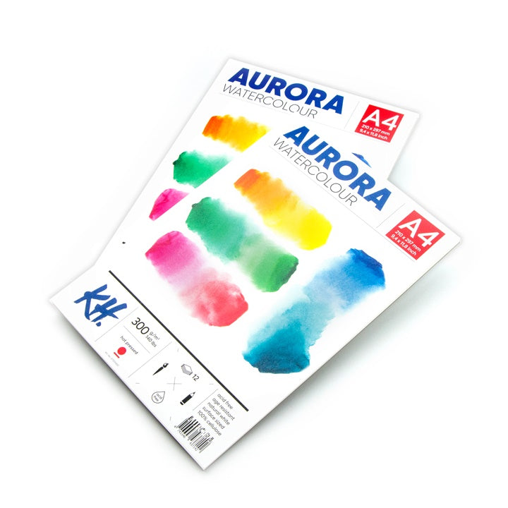 Akvarell blokk AURORA hot press - 12 lap (2)