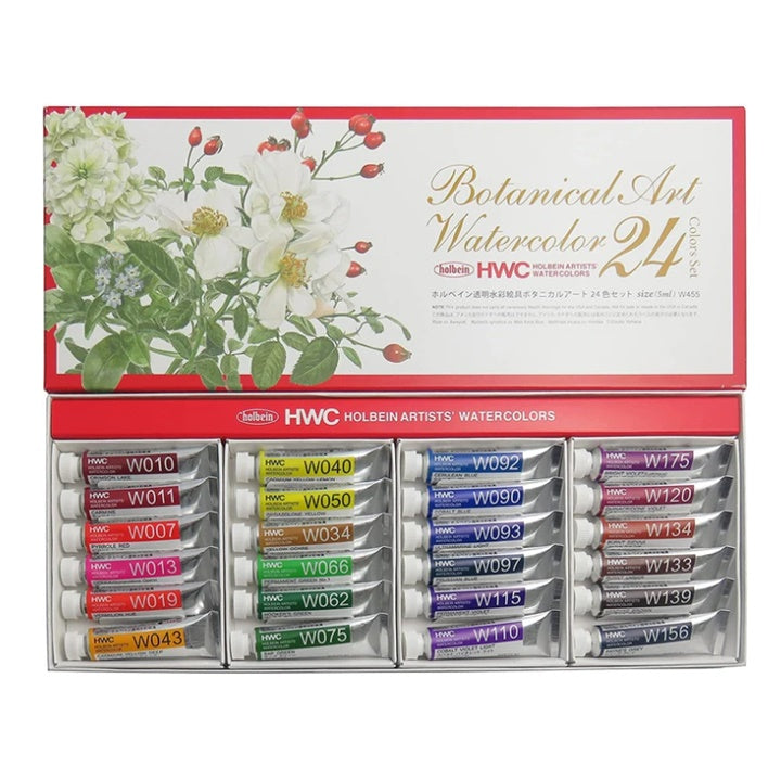 Akvarell festék készlet Botanical - Holbein / 24 x 5 ml