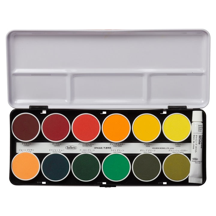 Akvarell festék készlet Cake Colors Opaque - Holbein – Holbein - 24 db