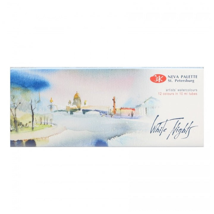 Akvarell festék készlet White Nights tubusban / 12x10 ml